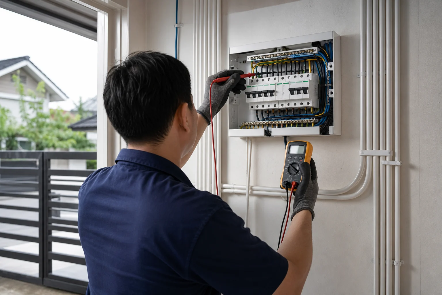 Electrical work for renovations, lighting and power points following a site review.