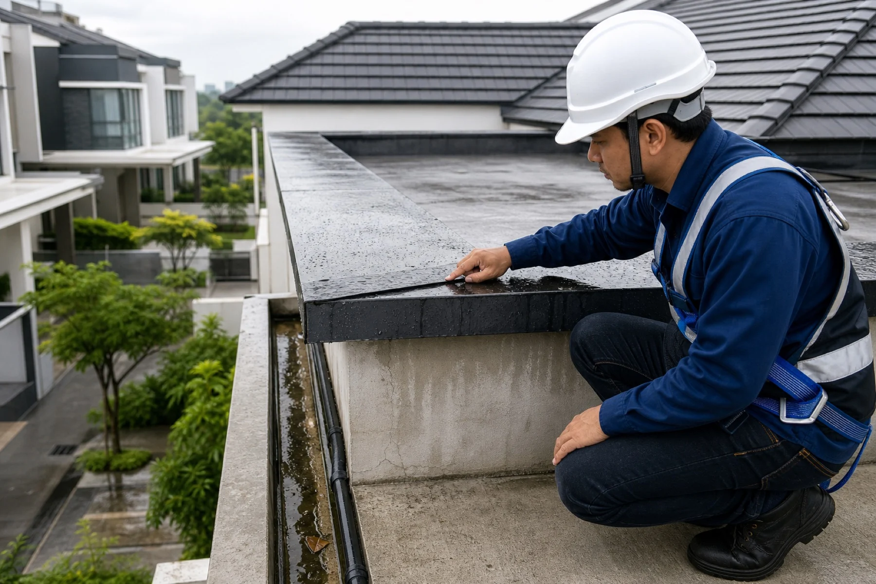 Roofing, waterproofing, plumbing and electrical work for homes and premises.